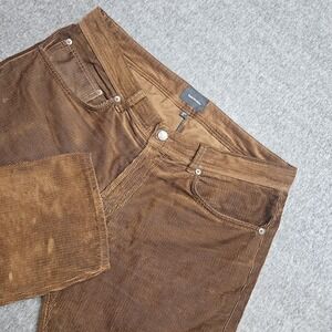 Todd Shelton Pants Men's 5 Pocket Corduroy Brown 35x31.5 Classic Academic Preppy